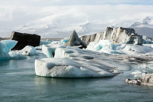 Iceland Glaciers Famous Glacier Lagoon Beautiful Cold Landscape Picture Glacier — Stock Photo, Image