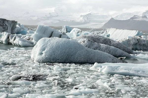 Glaciares Islandia Famosa Laguna Glaciar Hermosa Imagen Paisaje Frío Bahía — Foto de Stock