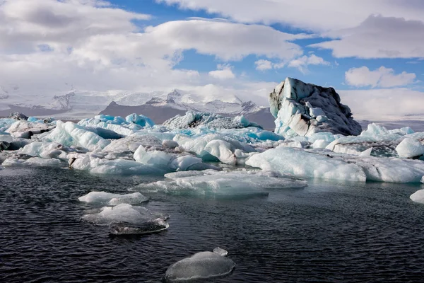 Iceland Glaciers Famous Glacier Lagoon Beautiful Cold Landscape Picture Glacier — Stock Photo, Image