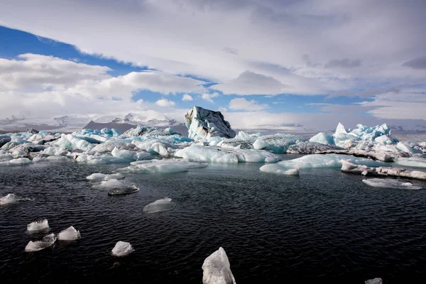 Iceland Glaciers Famous Glacier Lagoon Beautiful Cold Landscape Picture Glacier — Stock Photo, Image