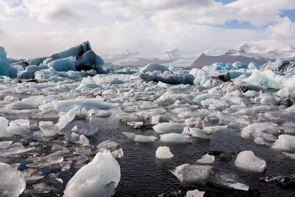 Iceland Glaciers Famous Glacier Lagoon Beautiful Cold Landscape Picture Glacier — Stock Photo, Image