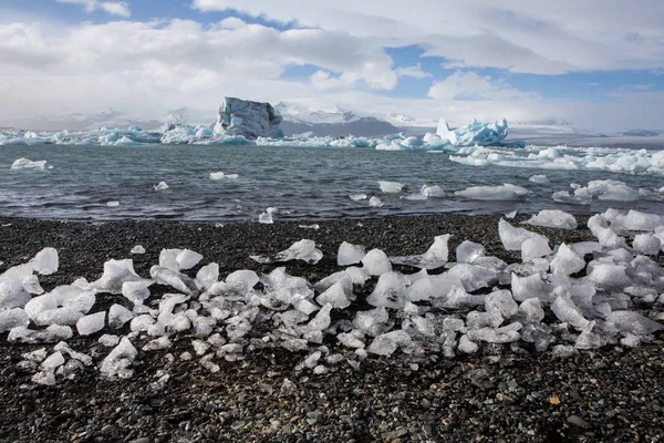 Ijslandse Gletsjers Beroemde Glacier Lagoon Prachtige Koud Landschap Foto Van — Stockfoto