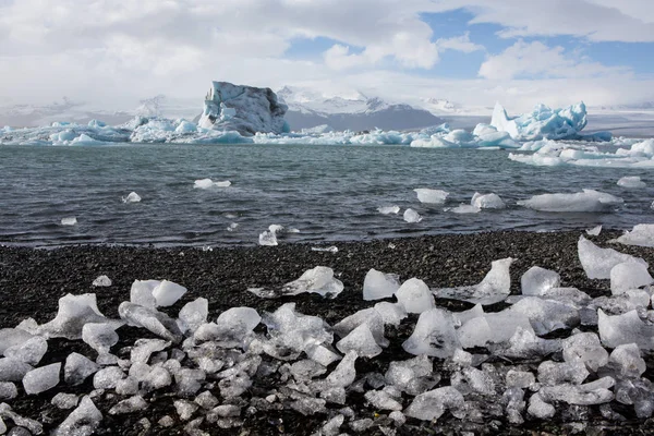 Ijslandse Gletsjers Beroemde Glacier Lagoon Prachtige Koud Landschap Foto Van — Stockfoto