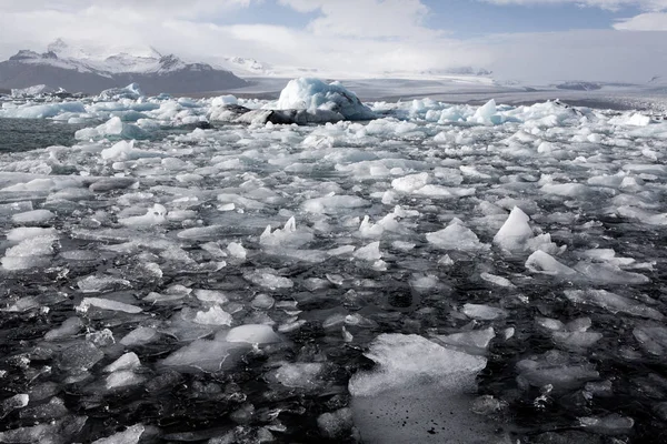 Islands Glaciärer Berömda Glacier Lagoon Vackra Kalla Landskapet Bilden Glacier — Stockfoto