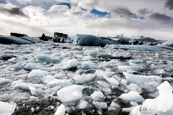 Iceland Glaciers Famous Glacier Lagoon Beautiful Cold Landscape Picture Glacier — Stock Photo, Image