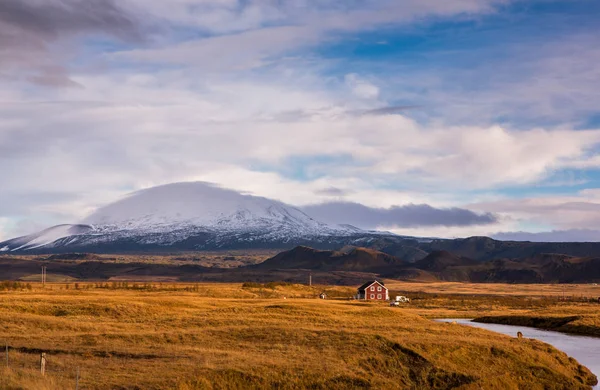 Fantásticas Vistas Paisagem Islândia Pôr Sol Pitoresco Sobre Paisagens — Fotografia de Stock