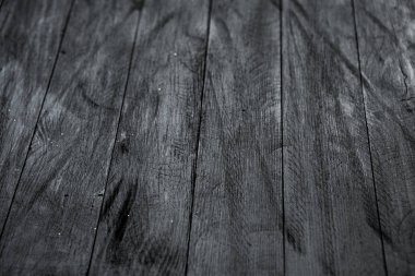 Koyu ahşap doku. Siyah ahşap doku. Arka plan eski panelleri. Retro ahşap masa. Rustik arka plan. Vintage renkli yüzey.