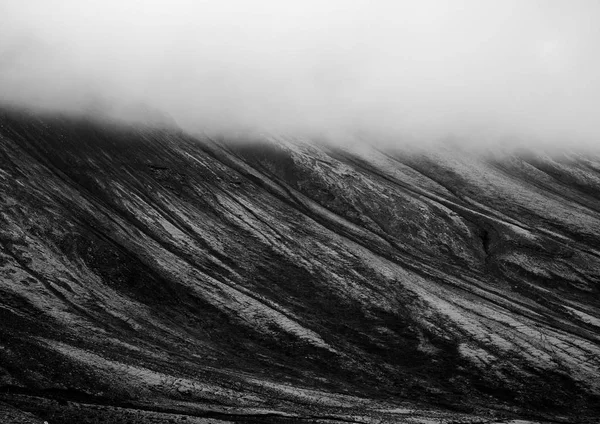 Dramatic landscape of Iceland. Beauty of nature concept background. Impressive autumn panorama in black and white. Beautiful landscape.