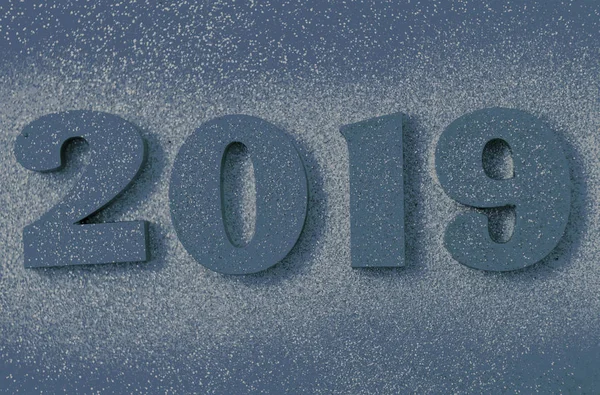Nieuwjaar Concept Happy New Year Banner Met Goud 2019 Nummers — Stockfoto