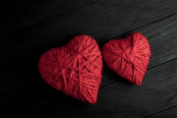 Stock image Valentines day. Valentines day greeting card. Heart on a wooden background. Heart of love