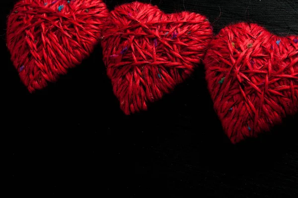 День Святого Валентина Открытки День Святого Валентина Сердце Деревянном Фоне — стоковое фото