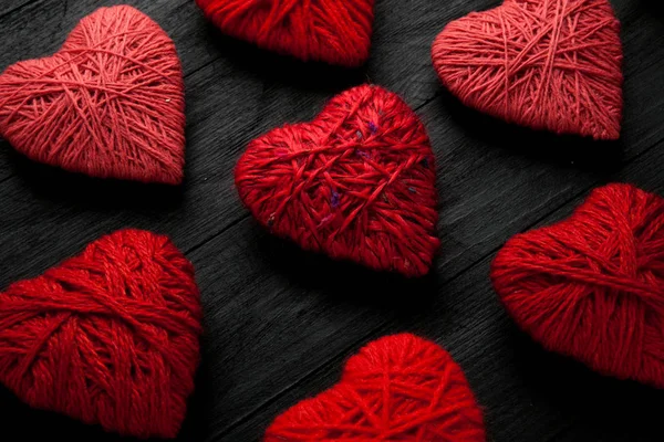 Día San Valentín Tarjeta Felicitación San Valentín Corazón Sobre Fondo — Foto de Stock