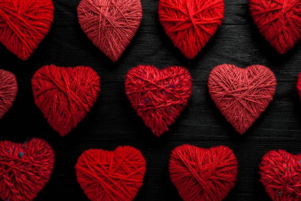 Día San Valentín Tarjeta Felicitación San Valentín Corazón Sobre Fondo — Foto de Stock