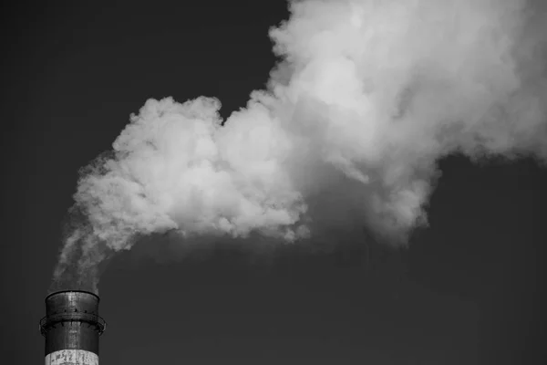 Air Pollution Harmful Emissions Bad Ecology Smoke Factory Pipedirty Smoke — Stock Photo, Image