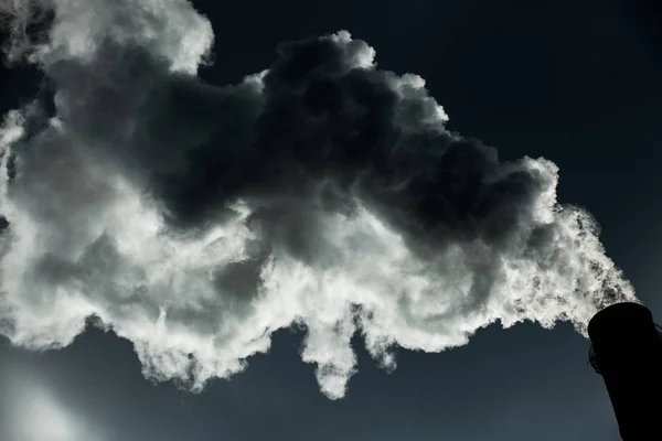 Air Pollution Harmful Emissions Bad Ecology Smoke Factory Pipedirty Smoke — Stock Photo, Image