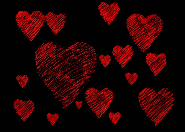 Walentynki Walentynki Życzeniami Serca Tle Drewnianych Serce Miłość — Zdjęcie stockowe