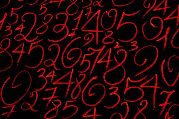 Számok Háttere Nulláról Kilencre Matematikai Egyenletek Képletek Számok Textúrája — Stock Fotó