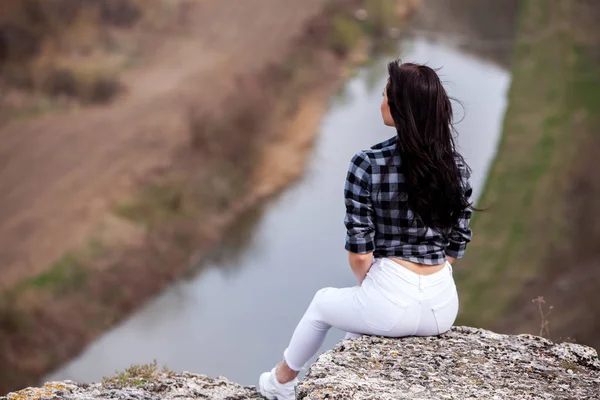 Woman Enjoying Nature. Travel and wanderlust conceptBeautiful Young Woman Relaxing outdoors. Nature. Happy traveler girlEnjoyment. Free Happy Woman Enjoying Nature. Girl Outdoor