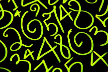 Rakamların geçmişi. Sıfırdan dokuza kadar. Sayıların dokusu. Para birimi sembolleri. Numeroloji. Matematik denklemleri ve formülleri