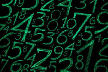 Rakamların geçmişi. Sıfırdan dokuza kadar. Sayıların dokusu. Para birimi sembolleri. Numeroloji. Matematik denklemleri ve formülleri