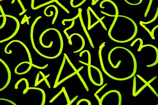 Фон Цифр Нуля Девяти Текстура Чисел Валютные Символы Нумерология Математические — стоковое фото