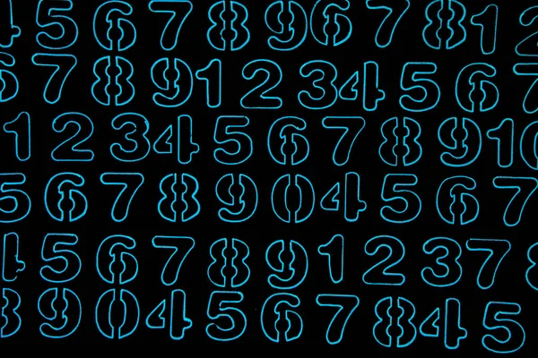 Background of numbers. from zero to nine. Numbers texture. Currency symbols. Numerology. Mathematical equations and formulas