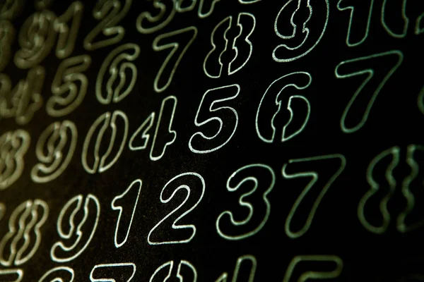Ιστορικό Αριθμών Από Μηδέν Στο Εννέα Αριθμοί Υφή Σύμβολα Νομίσματος — Φωτογραφία Αρχείου