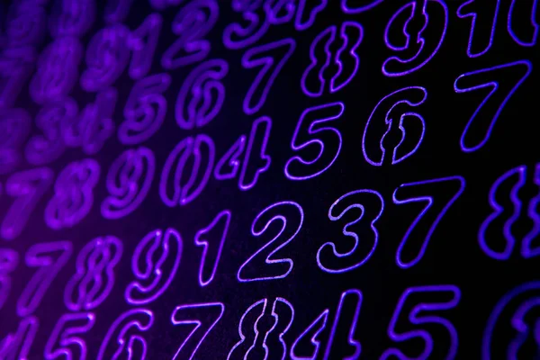 Background of numbers. from zero to nine. Numbers texture. Currency symbols. Numerology. Mathematical equations and formulas