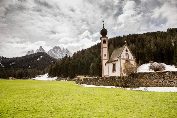 Bela Paisagem Montanhosa Nos Alpes Com Prados Verdes Frescos Flor — Fotografia de Stock