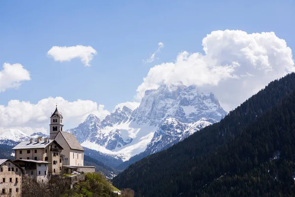 Schöne Berglandschaft Den Alpen Mit Frischen Grünen Wiesen Voller Blüte — Stockfoto