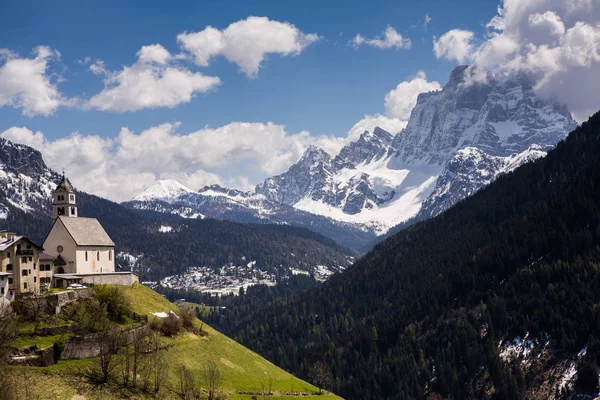 Schöne Berglandschaft Den Alpen Mit Frischen Grünen Wiesen Voller Blüte — Stockfoto