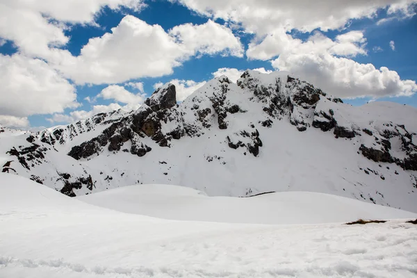 Wunderschöne Winterlandschaft Mit Schnee Den Alpen Dolomiten Panorama Einer Verschneiten — Stockfoto