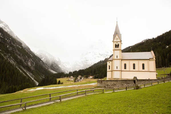 Bela Paisagem Montanhosa Nos Alpes Com Prados Verdes Frescos Flor — Fotografia de Stock