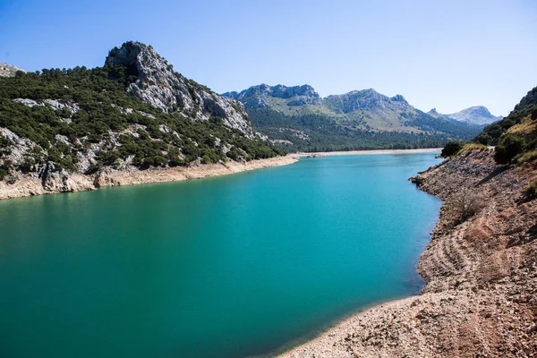 Lac Gorg Blau Dans Les Montagnes Serra Tramuntana Majorque Espagne — Photo