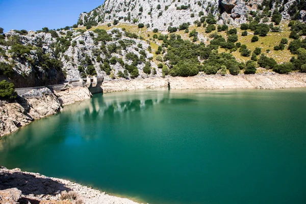 Jezero Gorg Blau Pohoří Serra Tramuntana Mallorce Španělsko — Stock fotografie