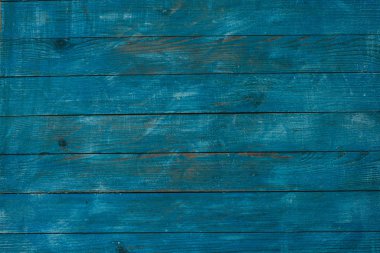 Vintage mavi ahşap arka plan doku bağlamaya ve delik tırnak. Eski boyalı ahşap. Mavi arka plan.