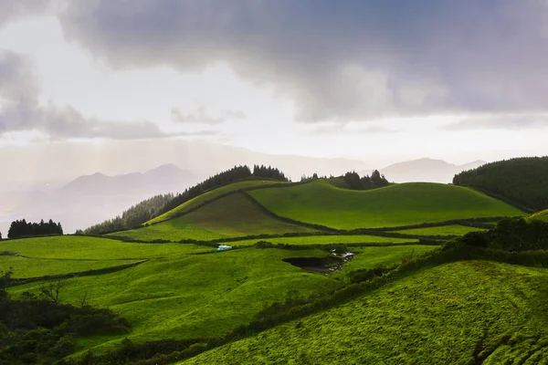 Belos Cenários Paisagísticos Nos Açores Portugal Natureza Tropical Ilha São — Fotografia de Stock