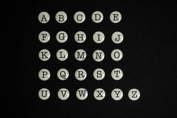 Full English Alphabet Black Background — Stock Photo, Image