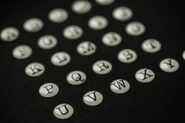 Alphabet Anglais Complet Sur Fond Noir — Photo