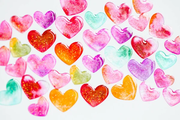 Amor Bandeira Dos Namorados Com Corações Ama Conceito Coração Dia — Fotografia de Stock