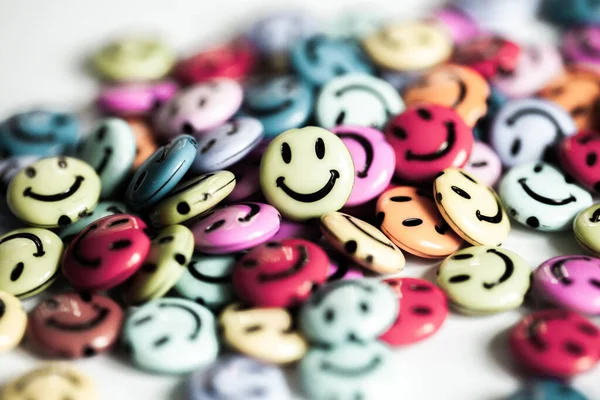 Feliz Smiley Emoticon Face Ícone Sorridente — Fotografia de Stock