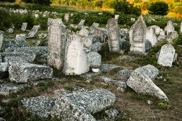 몰도바 공화국의 묘지에 묘비들 유럽에서 묘지중 — 스톡 사진