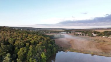Moldova Cumhuriyeti 'ndeki manzara ve kırsal bölgelerin Hava Aracı Fotoğrafları
