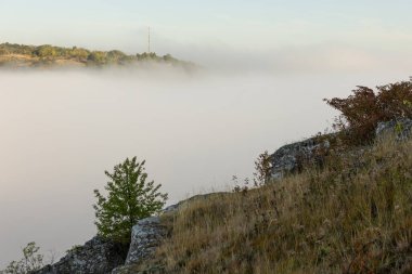 Moldova Cumhuriyeti 'nin Manzarası Sabah Sisi, Puslu Kırsal Görüş