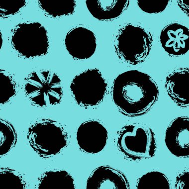 Dikişsiz soyut çiçek desen fırça darbesiyle bırakır ve pembe çiçekler