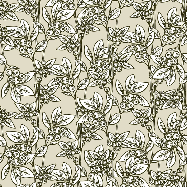 Seamless mão desenhada vintage textura floral com grapeshot Eps-8 — Vetor de Stock