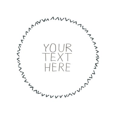 Yuvarlak Doodled vektör çerçeve