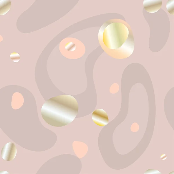 Modèle brillant sans couture sur fond beige et rose — Image vectorielle