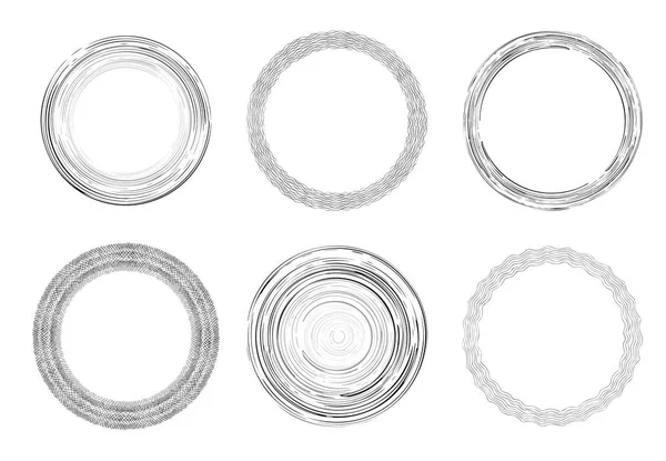 不规则的草绘圆集合 — 图库矢量图片