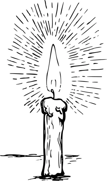 Candle design. Hand drawn illustration — Stock Photo, Image